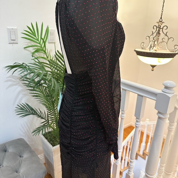 Dundas x Revolve Stardust Maxi Dress in Black and Ruby Size:Small - Picture 2 of 7